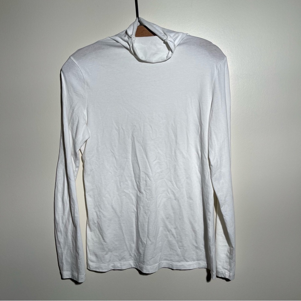 Caslon Cotton Blend Mock Neck Long Sleeve Shirt